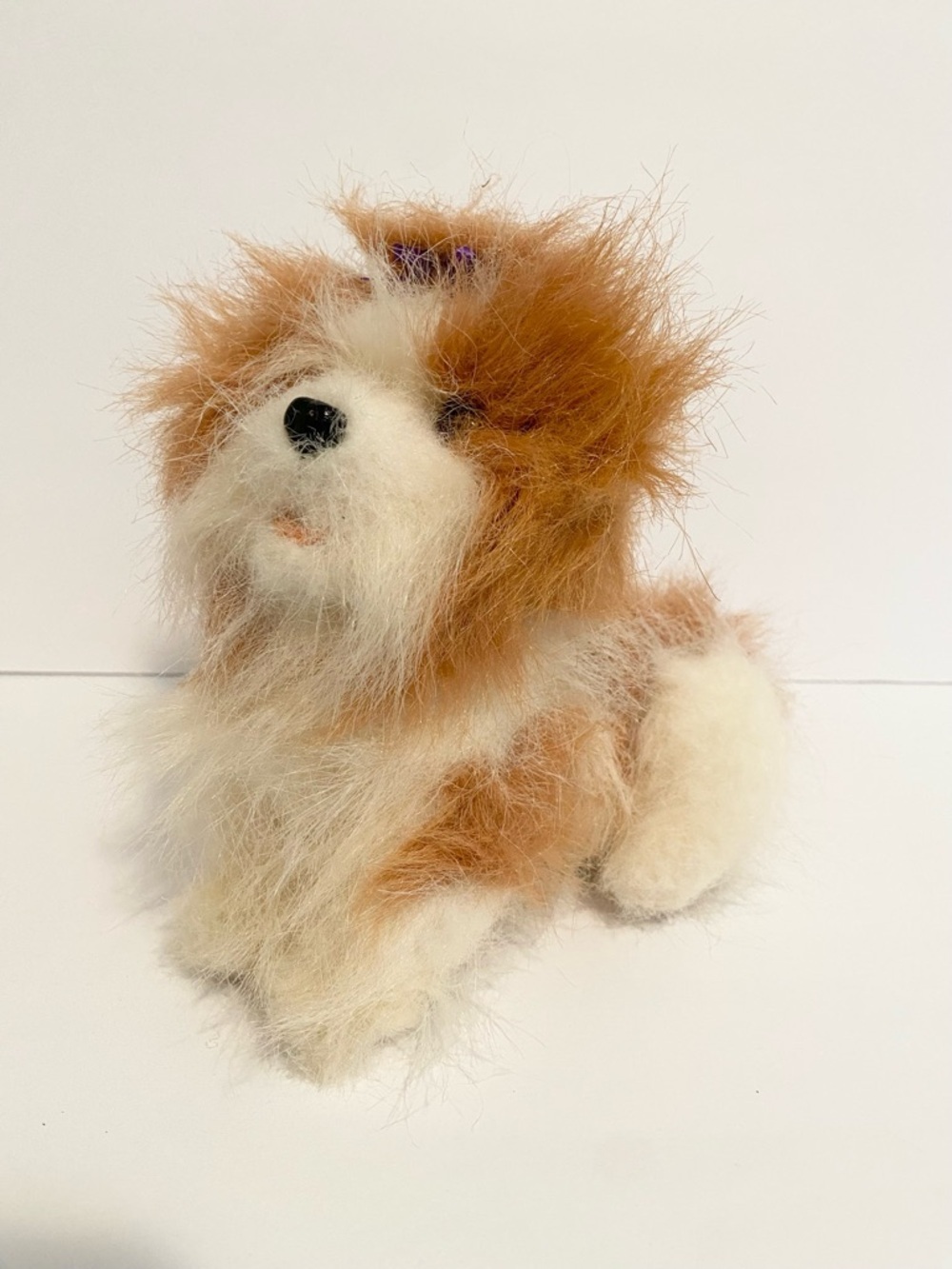 Shih Tzu Purple Bow 8" Fur Real Friends Plush Dog Electronic Pet Stuffed Animal